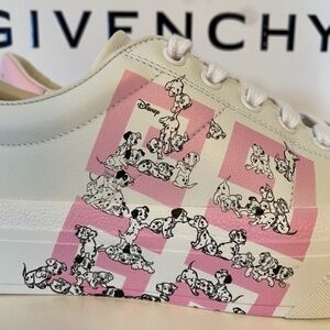 NWT Givenchy Disney Dalmation Shoes White Pink Sneakers Luxury Designer Sneakers